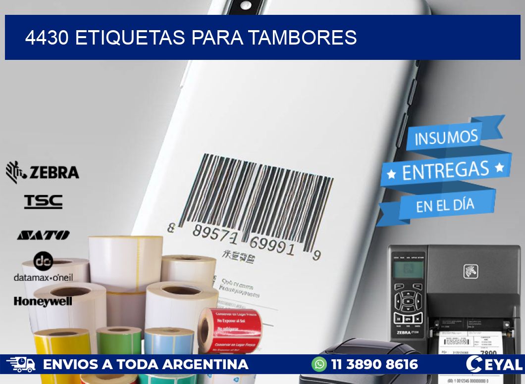 4430 ETIQUETAS PARA TAMBORES