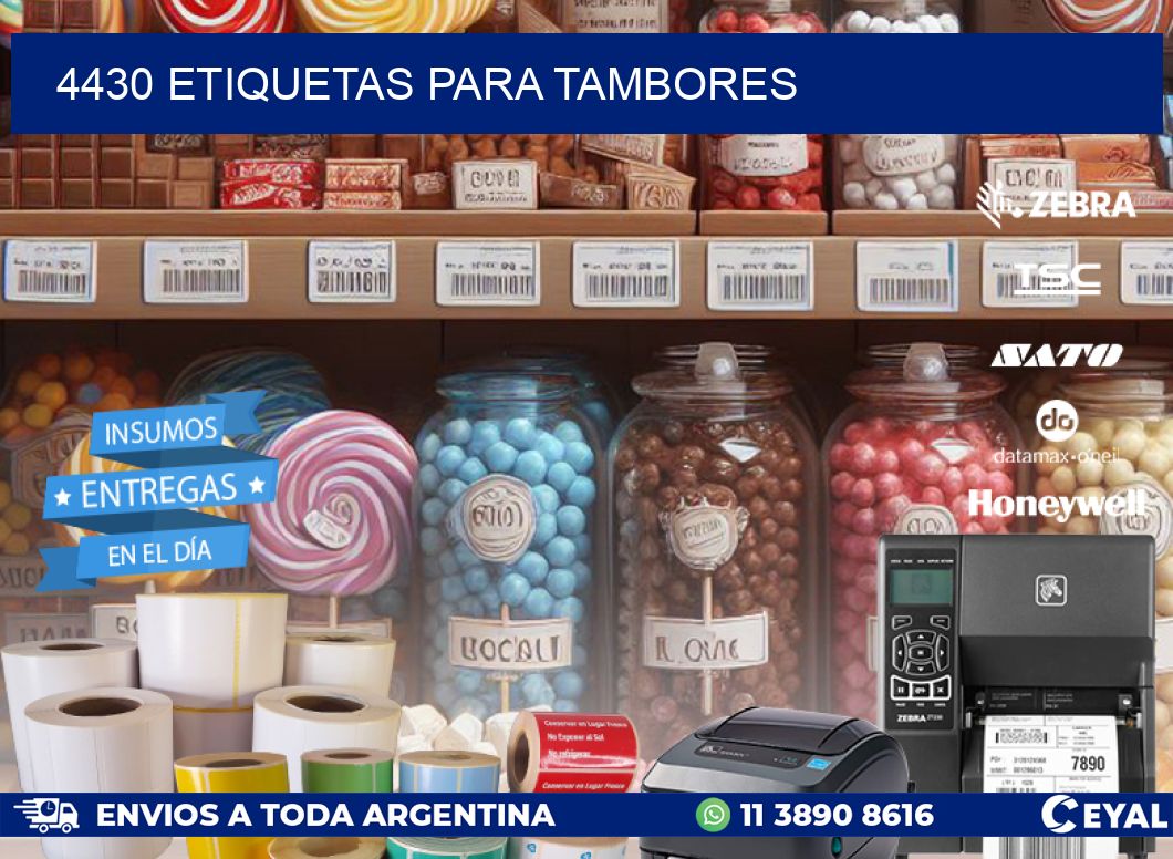 4430 ETIQUETAS PARA TAMBORES