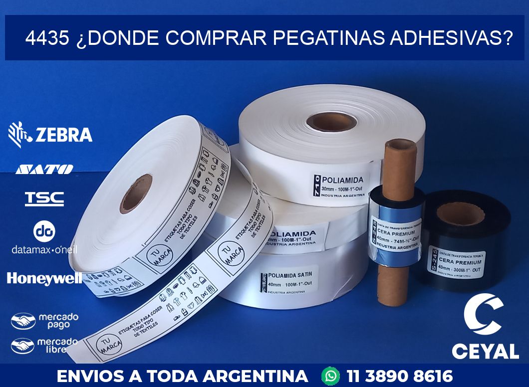 4435 ¿DONDE COMPRAR PEGATINAS ADHESIVAS?