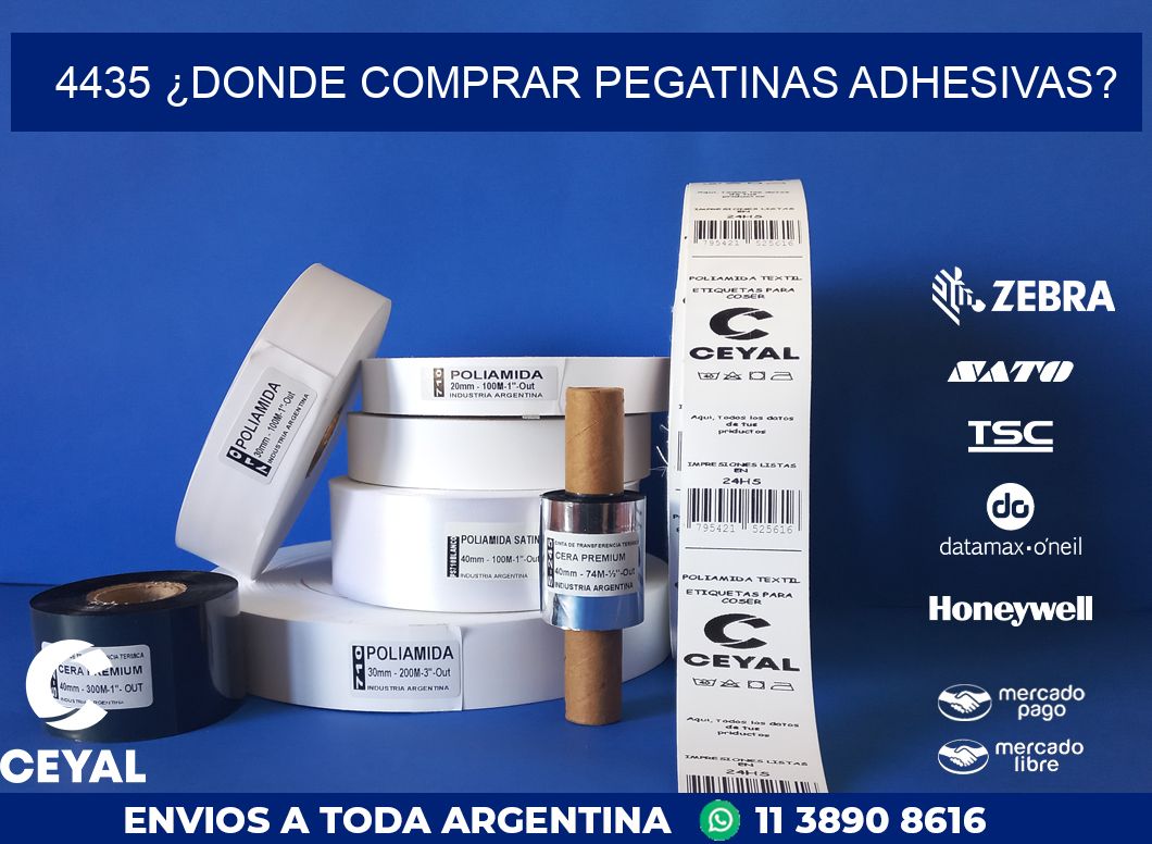 4435 ¿DONDE COMPRAR PEGATINAS ADHESIVAS?