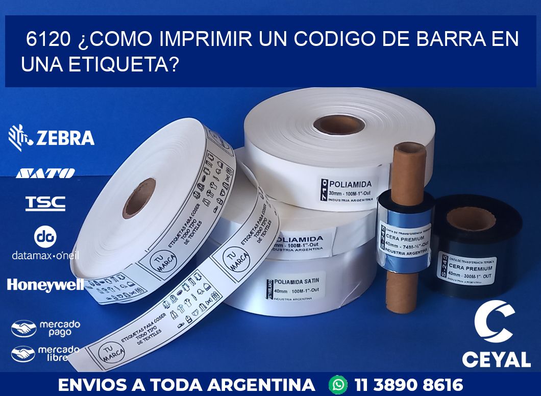 6120 ¿COMO IMPRIMIR UN CODIGO DE BARRA EN  UNA ETIQUETA?