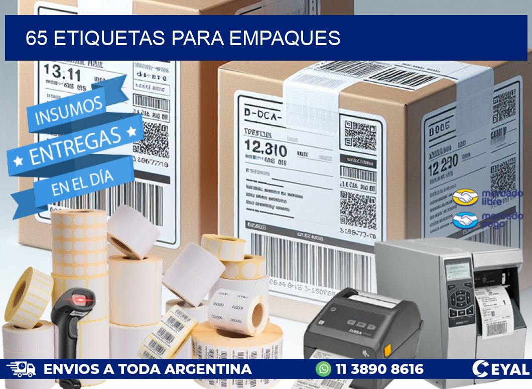 65 ETIQUETAS PARA EMPAQUES