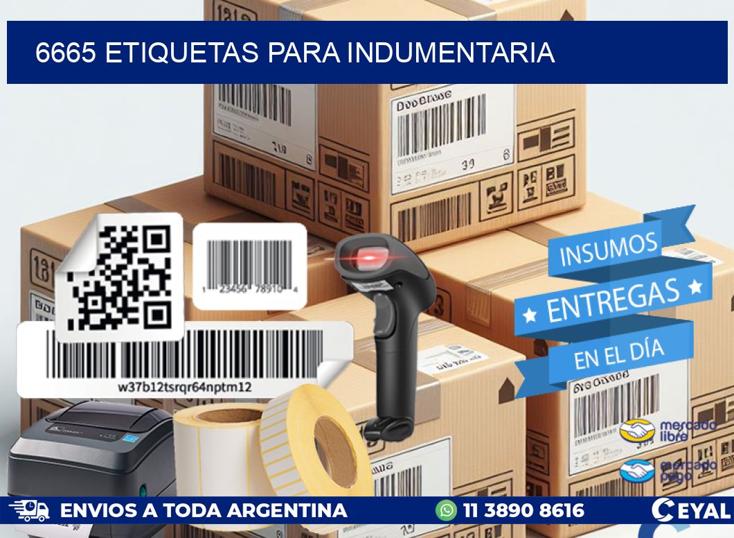 6665 ETIQUETAS PARA INDUMENTARIA