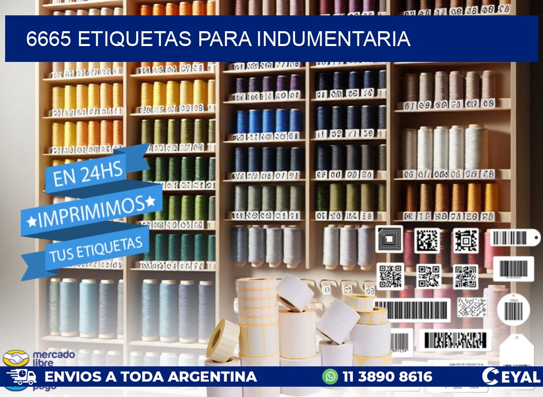 6665 ETIQUETAS PARA INDUMENTARIA