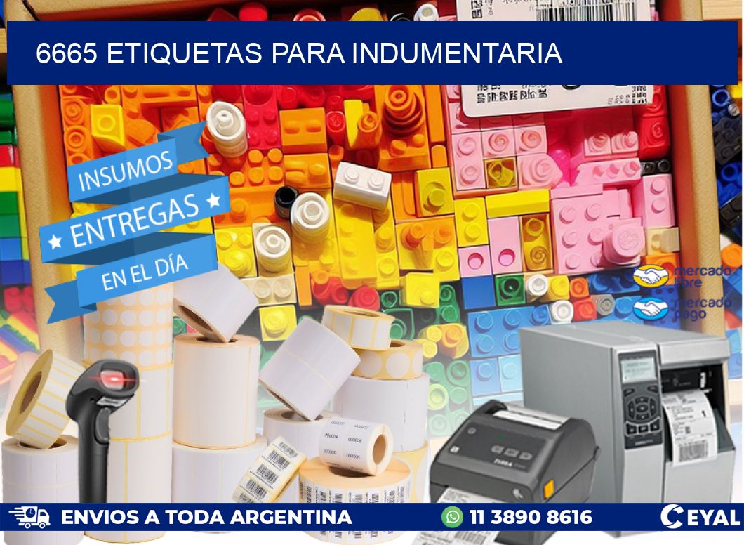 6665 ETIQUETAS PARA INDUMENTARIA