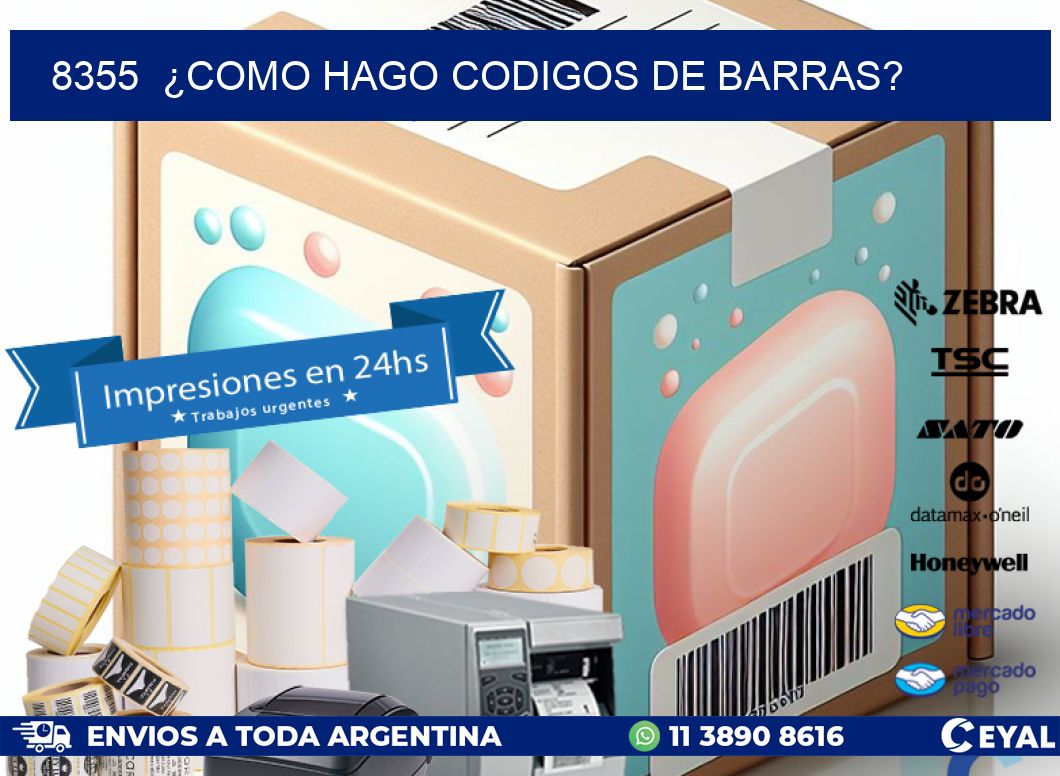 8355 ¿COMO HAGO CODIGOS DE BARRAS?