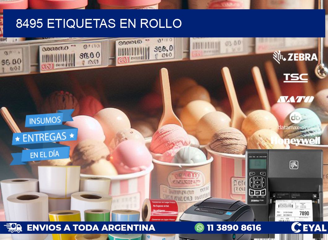 8495 ETIQUETAS EN ROLLO