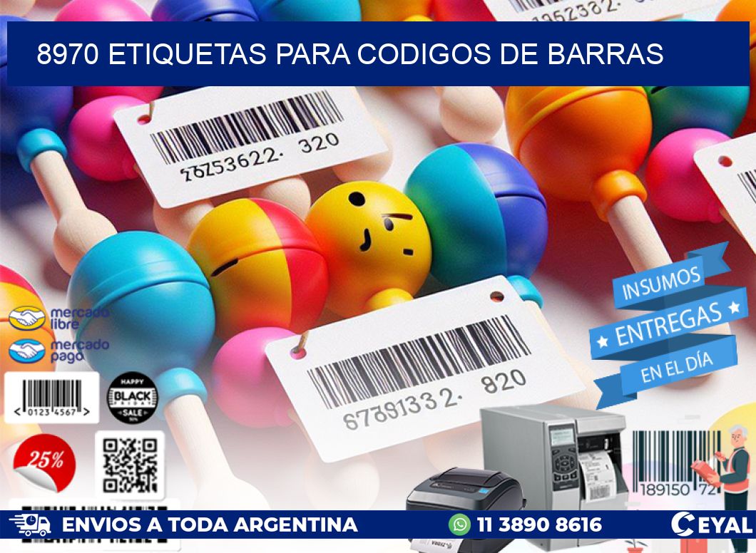 8970 ETIQUETAS PARA CODIGOS DE BARRAS