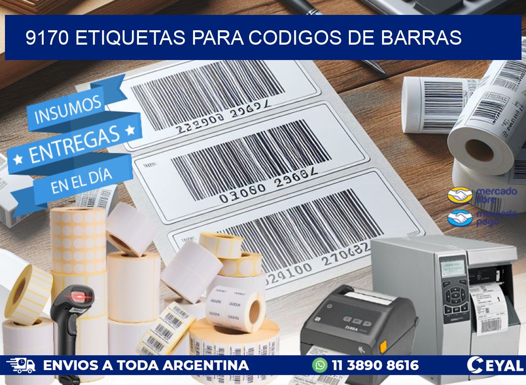 9170 ETIQUETAS PARA CODIGOS DE BARRAS