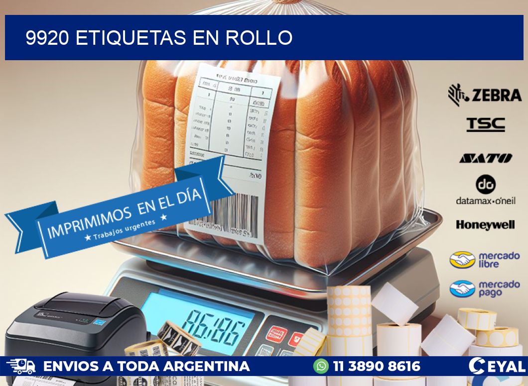 9920 ETIQUETAS EN ROLLO