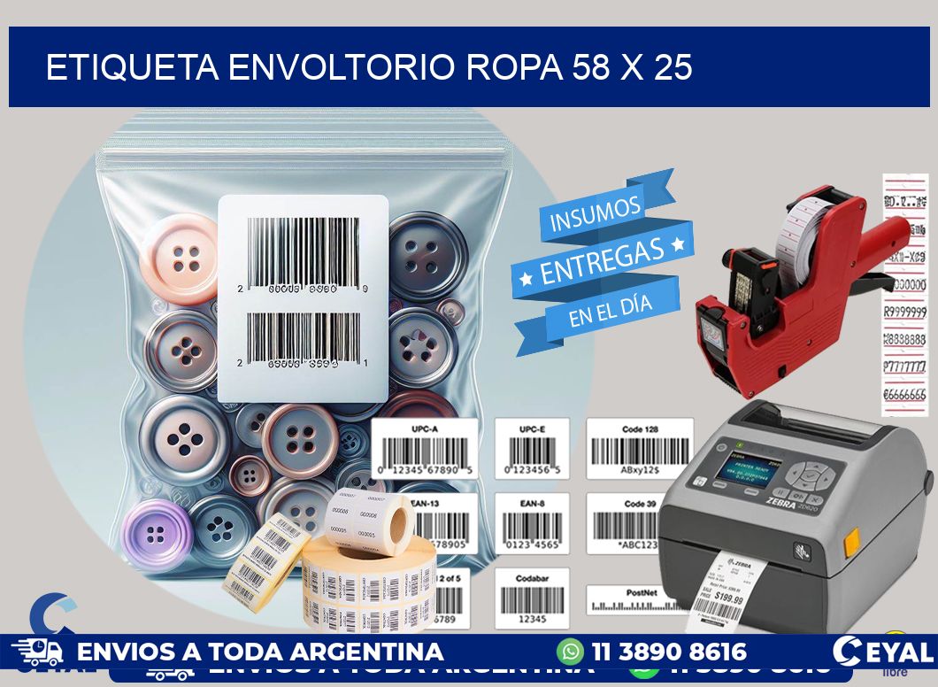 ETIQUETA ENVOLTORIO ROPA 58 x 25