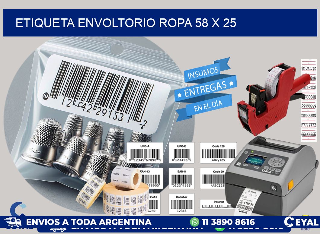 ETIQUETA ENVOLTORIO ROPA 58 x 25