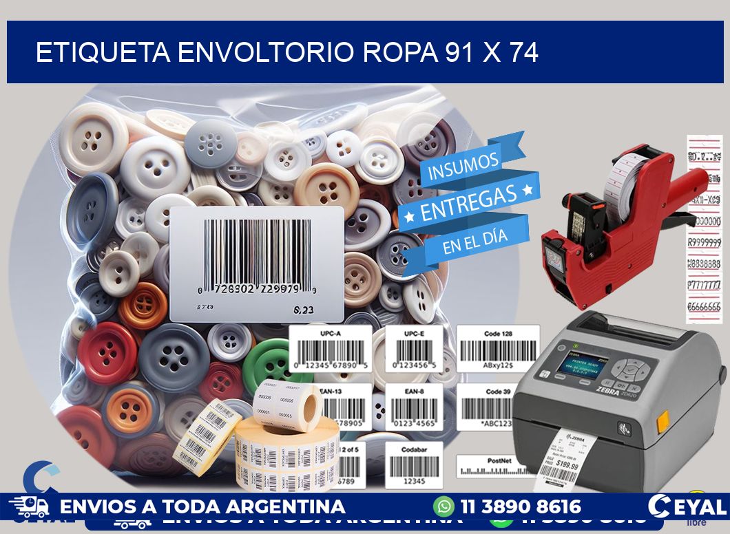 ETIQUETA ENVOLTORIO ROPA 91 x 74