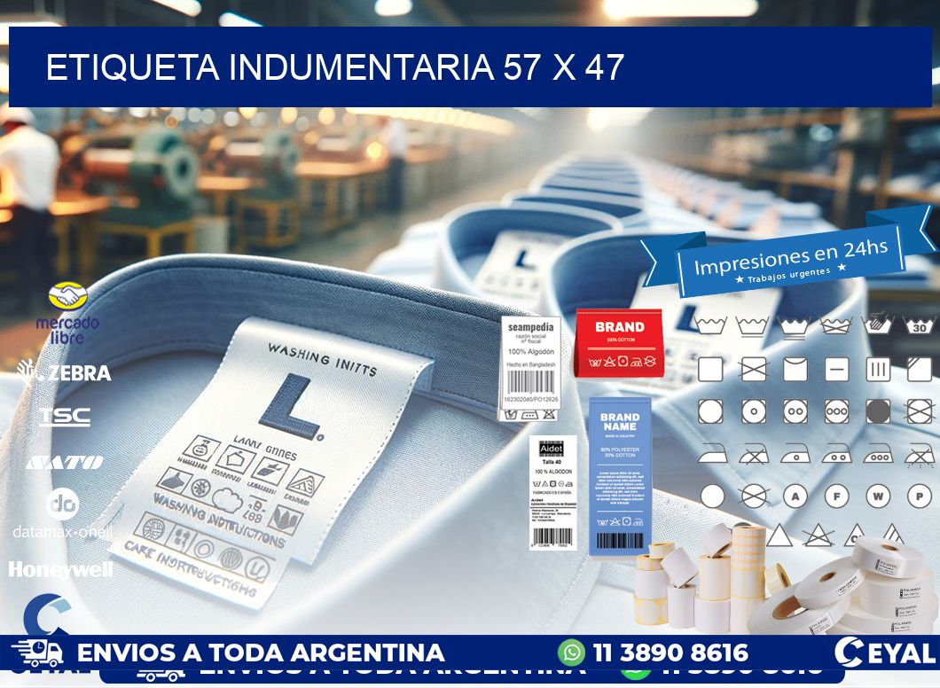 ETIQUETA INDUMENTARIA 57 x 47