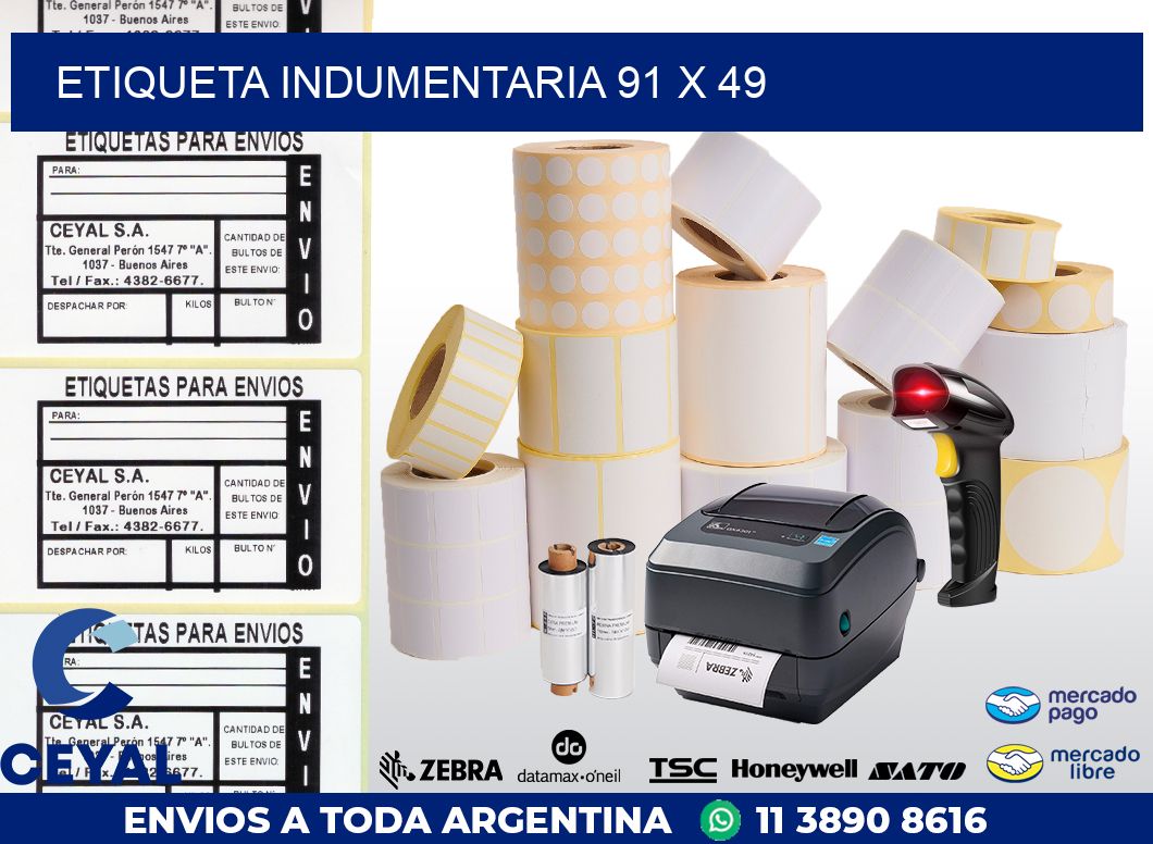 ETIQUETA INDUMENTARIA 91 x 49