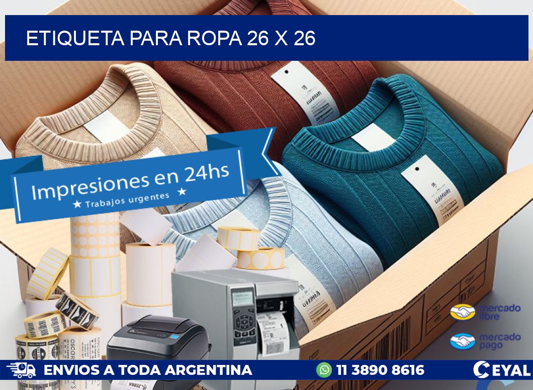 ETIQUETA PARA ROPA 26 x 26