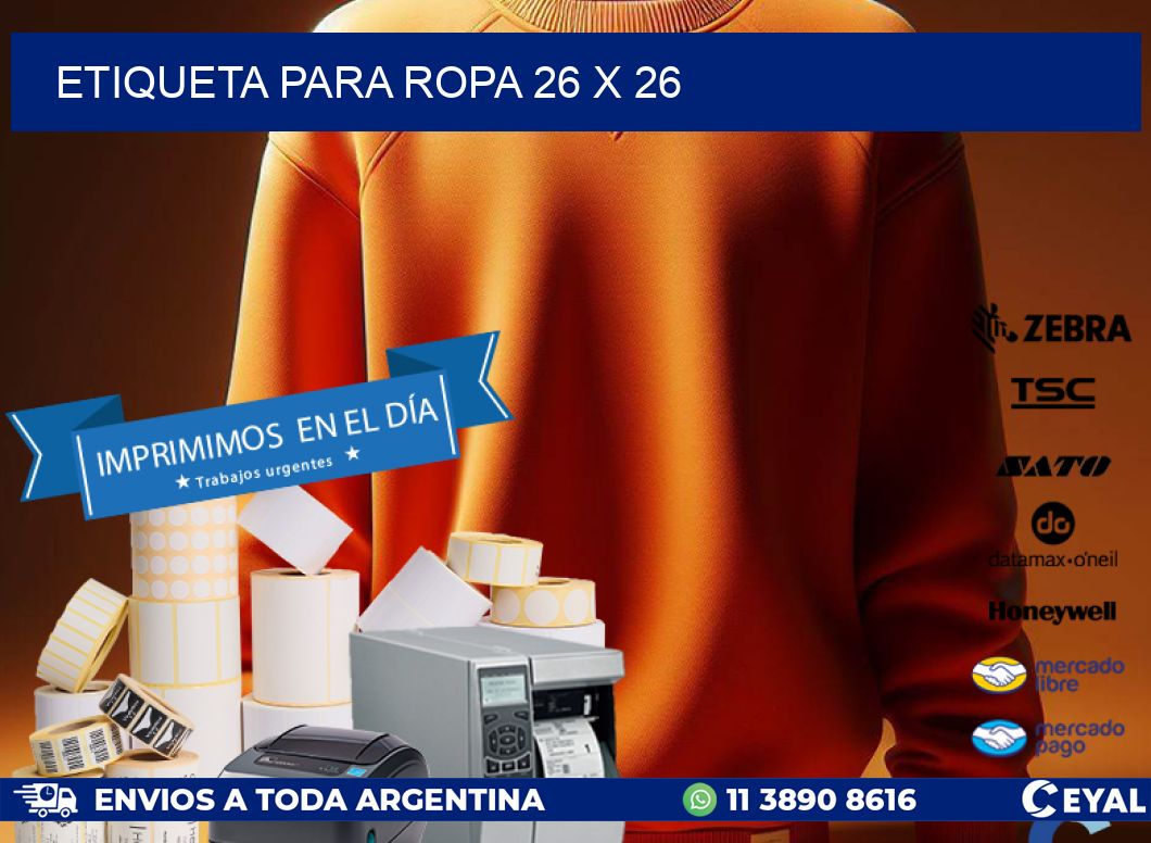 ETIQUETA PARA ROPA 26 x 26