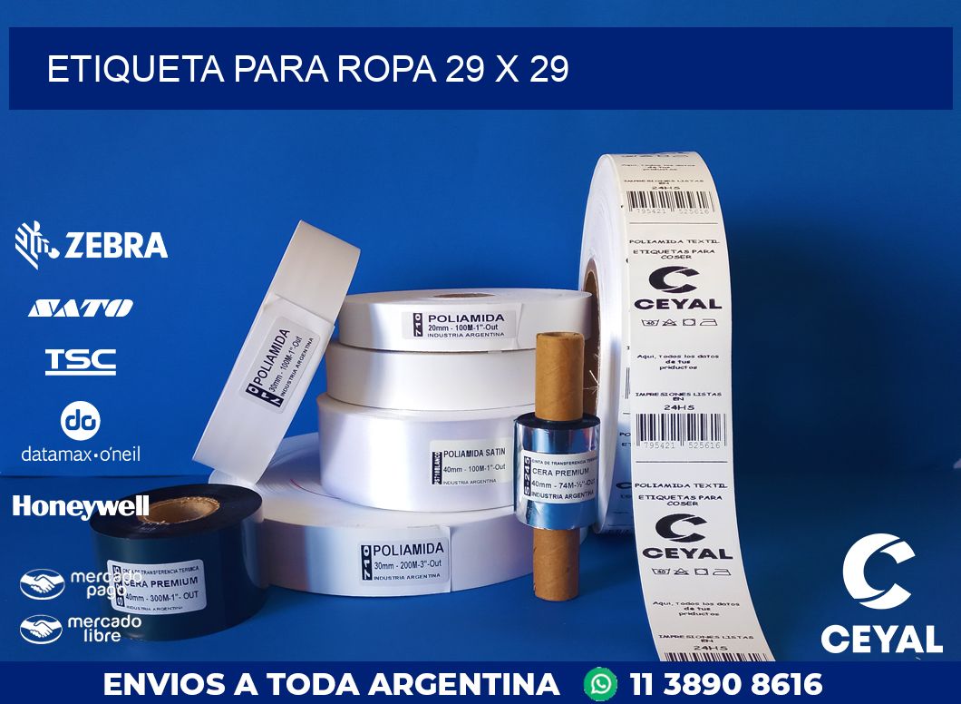 ETIQUETA PARA ROPA 29 x 29