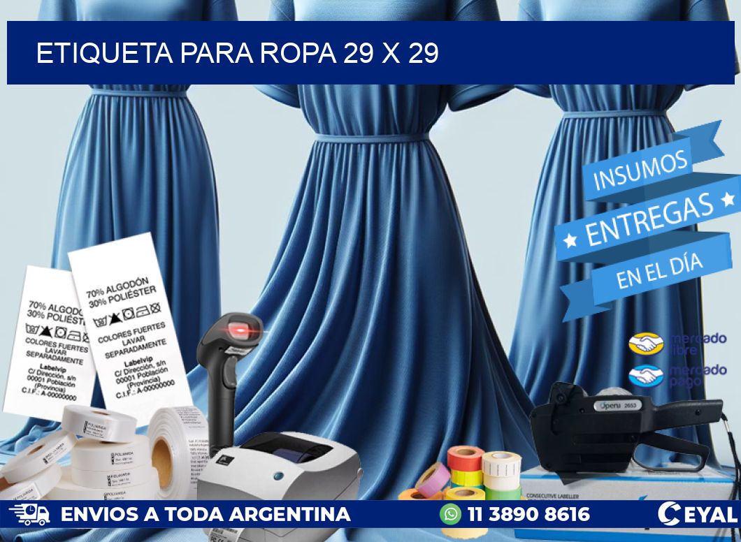ETIQUETA PARA ROPA 29 x 29