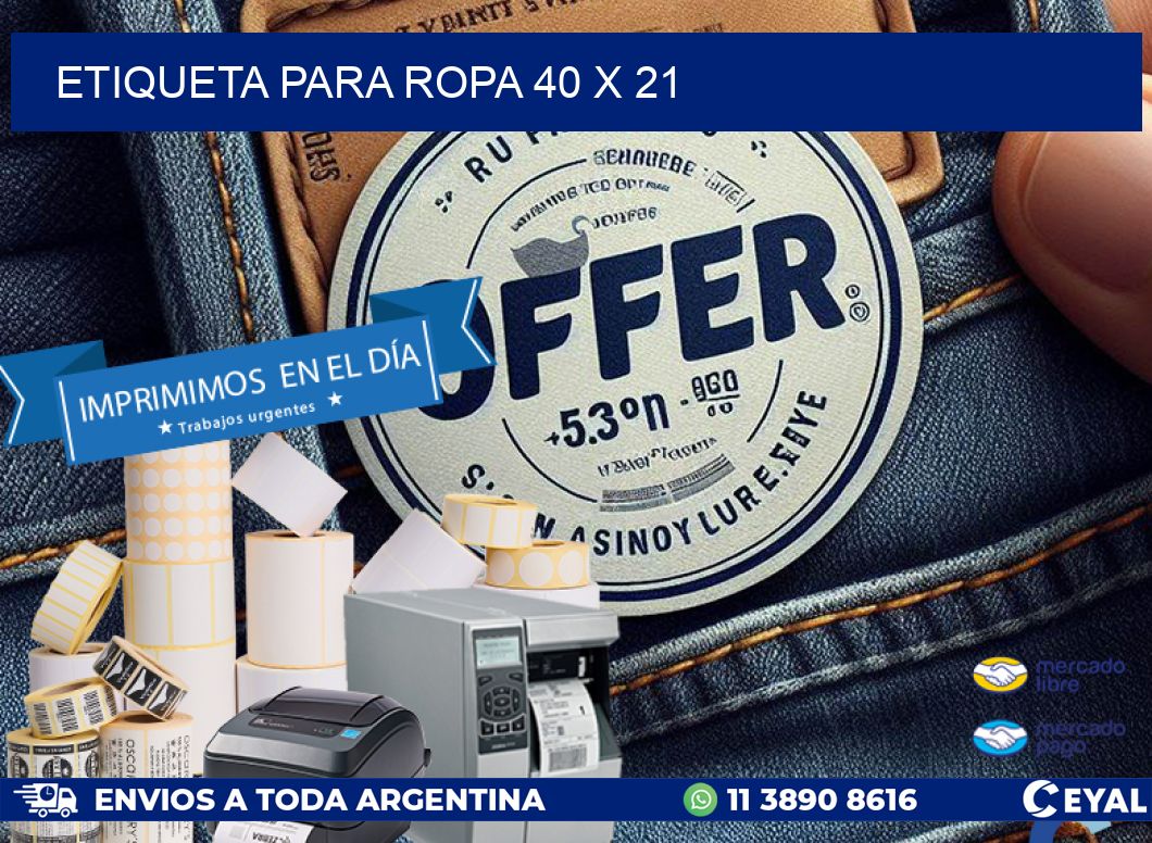 ETIQUETA PARA ROPA 40 x 21