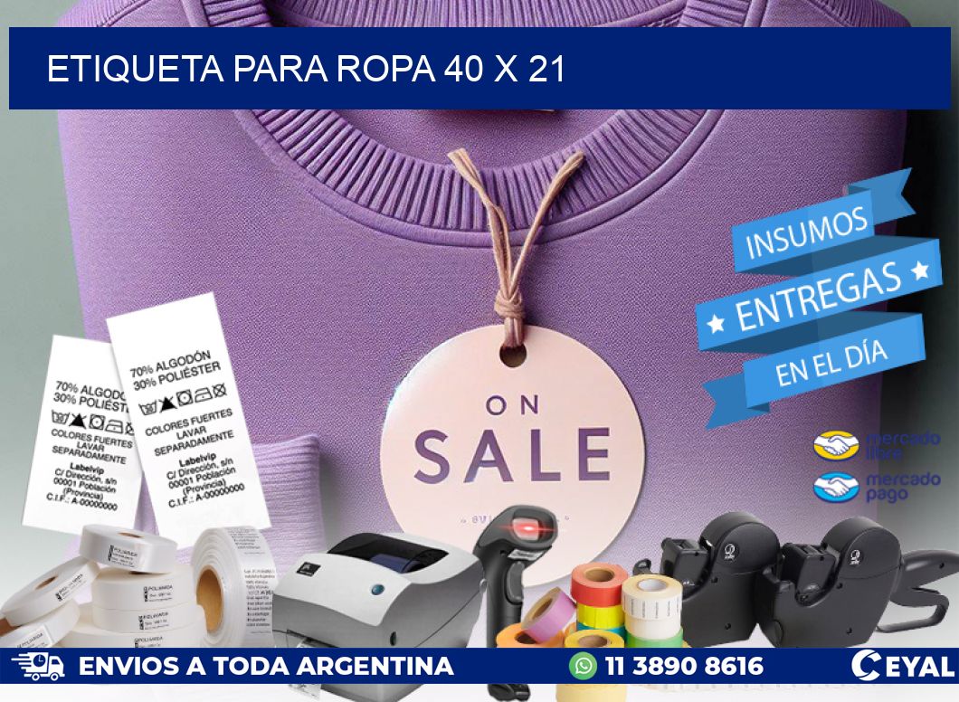 ETIQUETA PARA ROPA 40 x 21