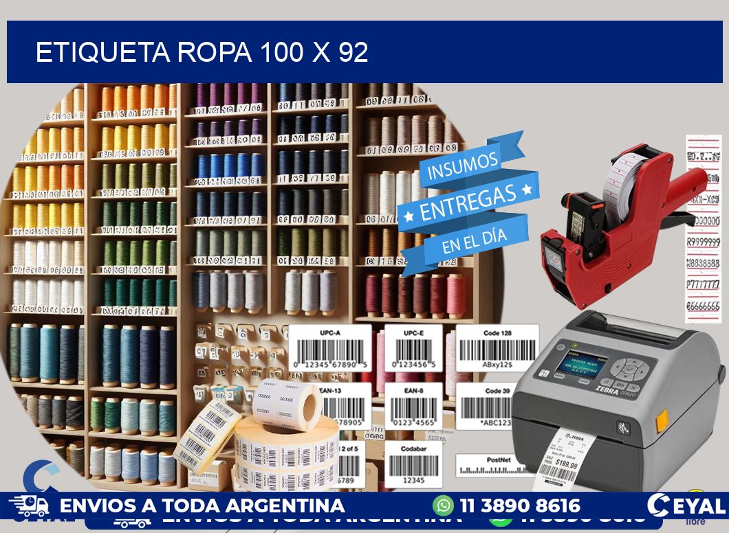 ETIQUETA ROPA 100 x 92