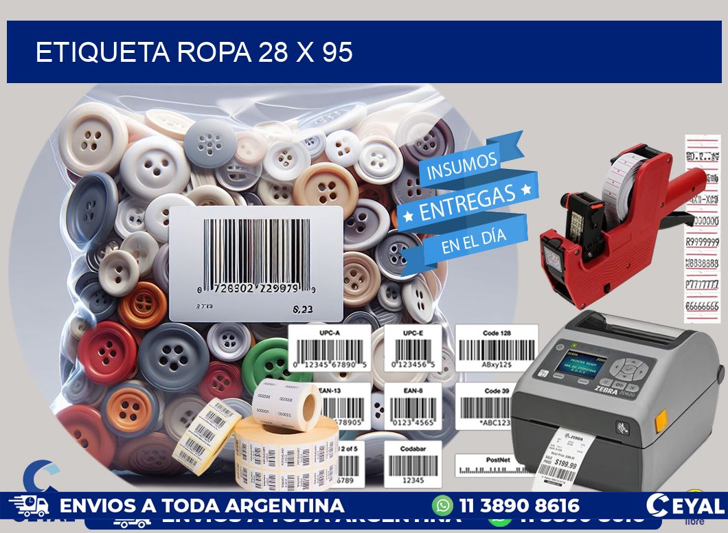ETIQUETA ROPA 28 x 95