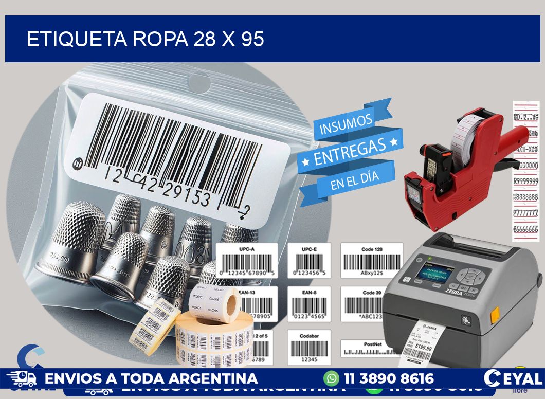 ETIQUETA ROPA 28 x 95
