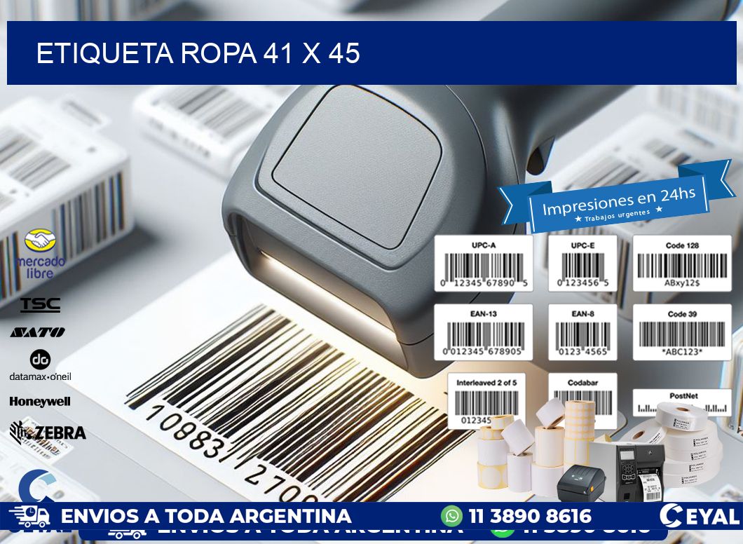 ETIQUETA ROPA 41 x 45