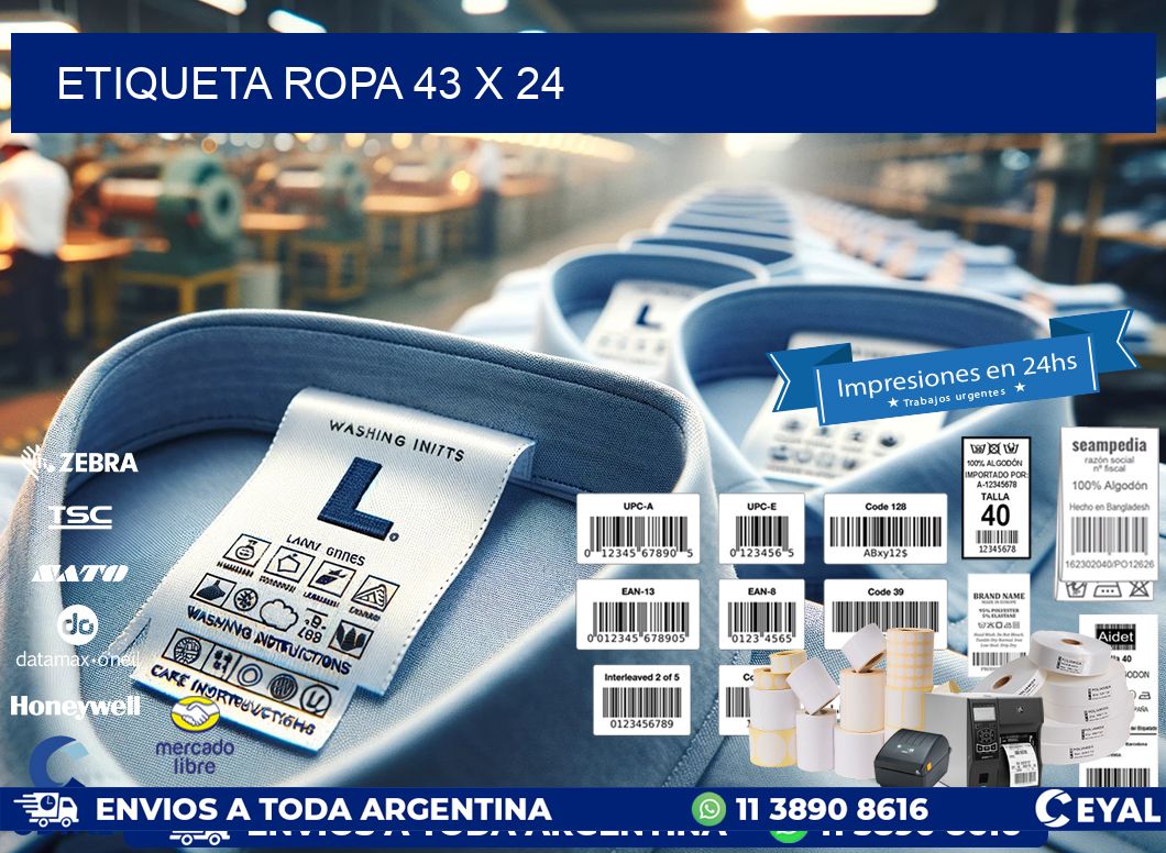ETIQUETA ROPA 43 x 24