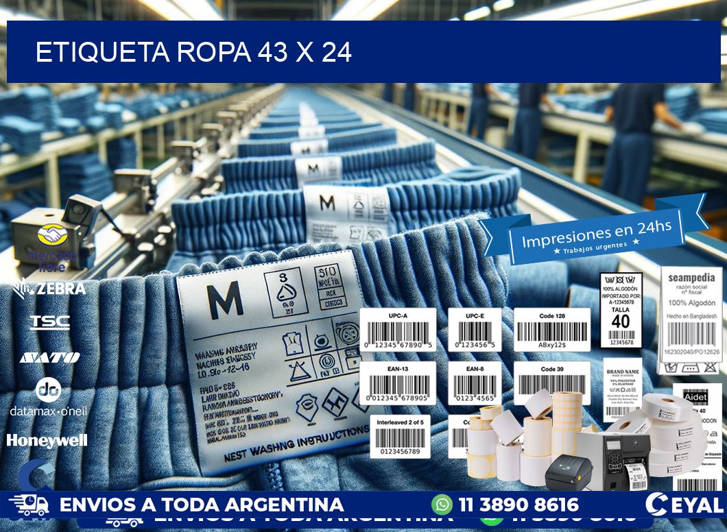 ETIQUETA ROPA 43 x 24