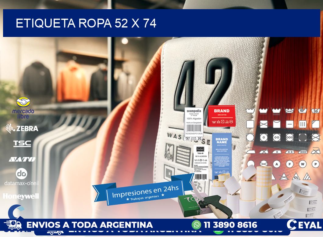 ETIQUETA ROPA 52 x 74