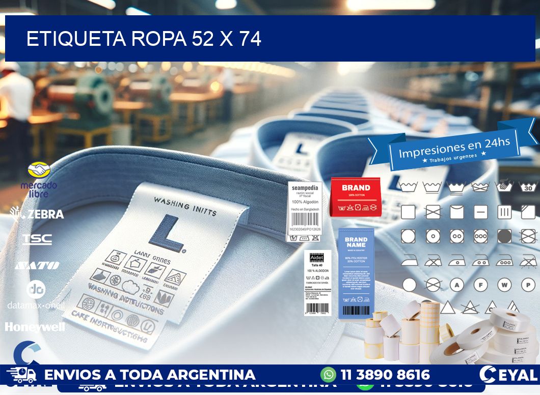 ETIQUETA ROPA 52 x 74