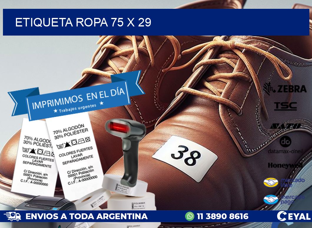 ETIQUETA ROPA 75 x 29