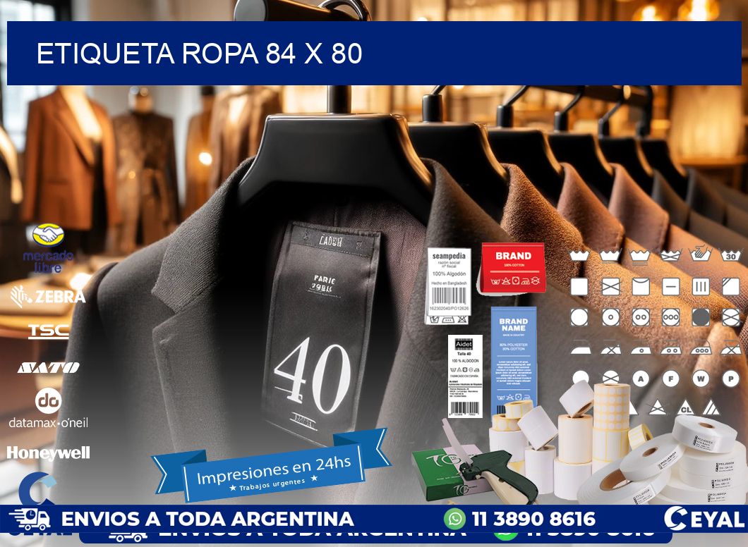 ETIQUETA ROPA 84 x 80