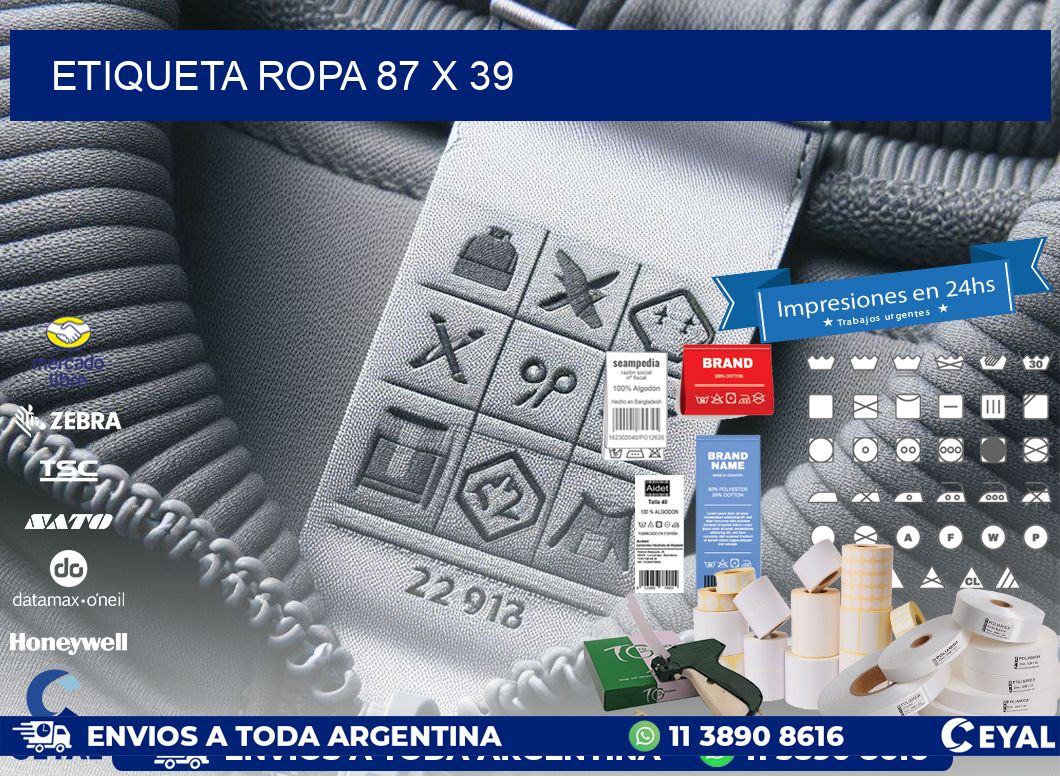 ETIQUETA ROPA 87 x 39