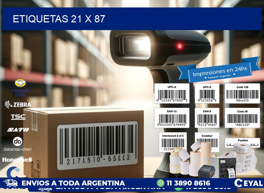ETIQUETAS 21 x 87