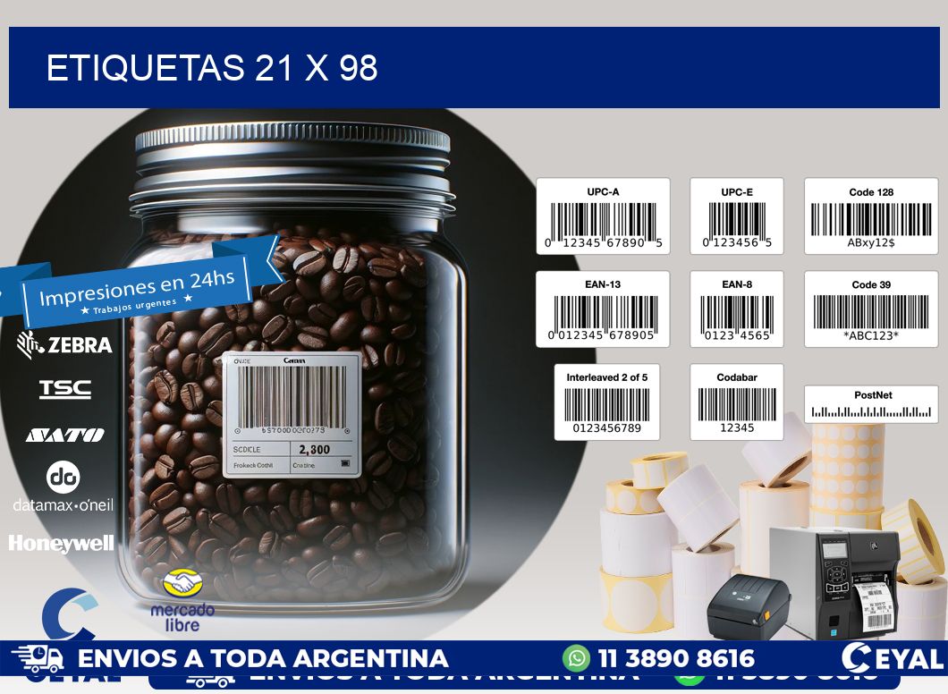 ETIQUETAS 21 x 98