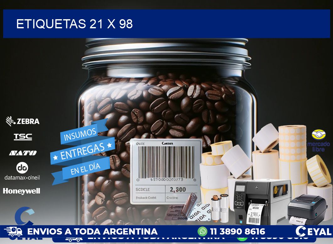 ETIQUETAS 21 x 98
