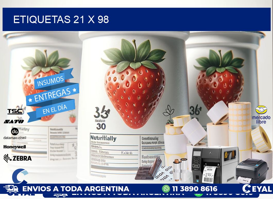 ETIQUETAS 21 x 98