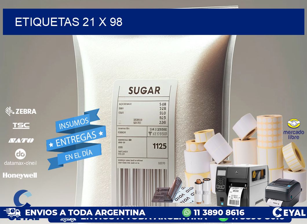 ETIQUETAS 21 x 98