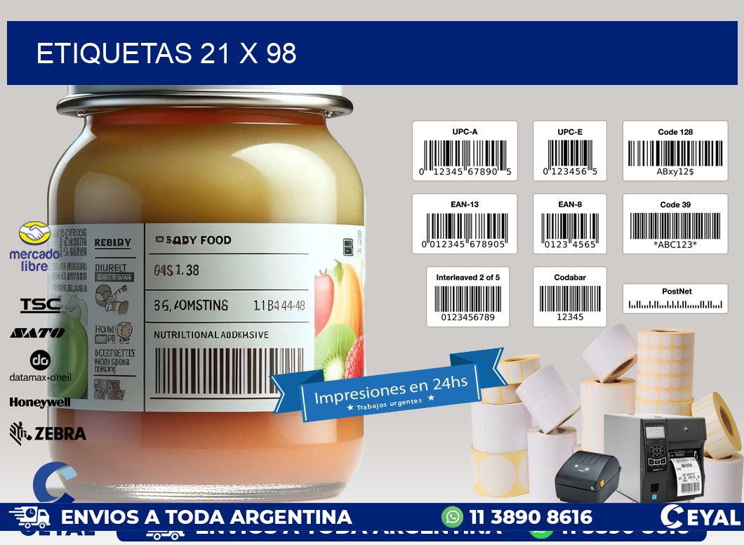 ETIQUETAS 21 x 98