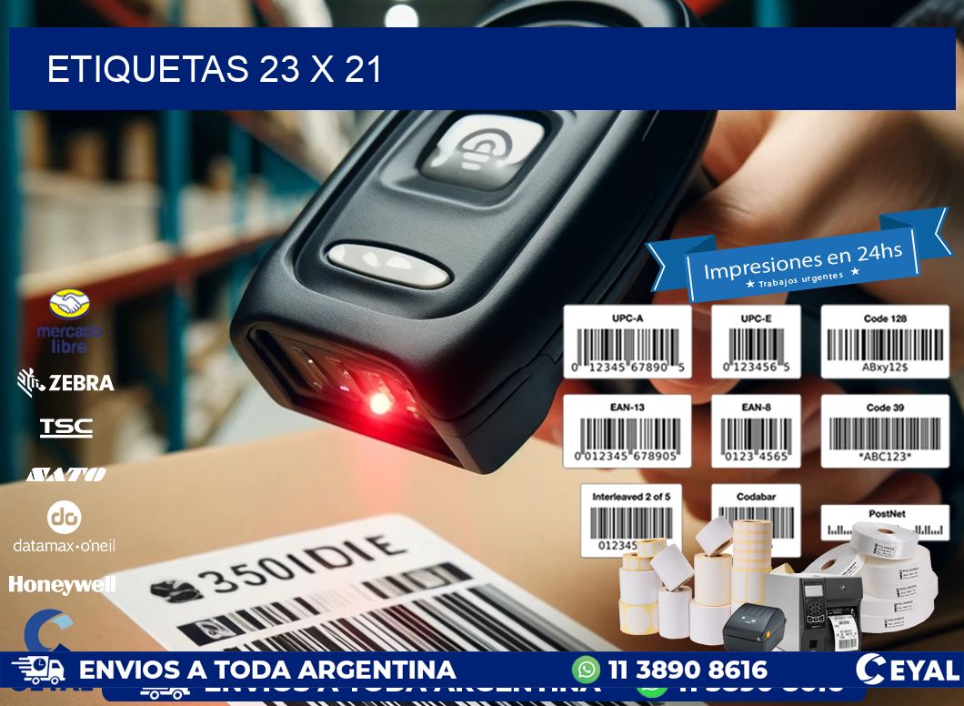 ETIQUETAS 23 x 21
