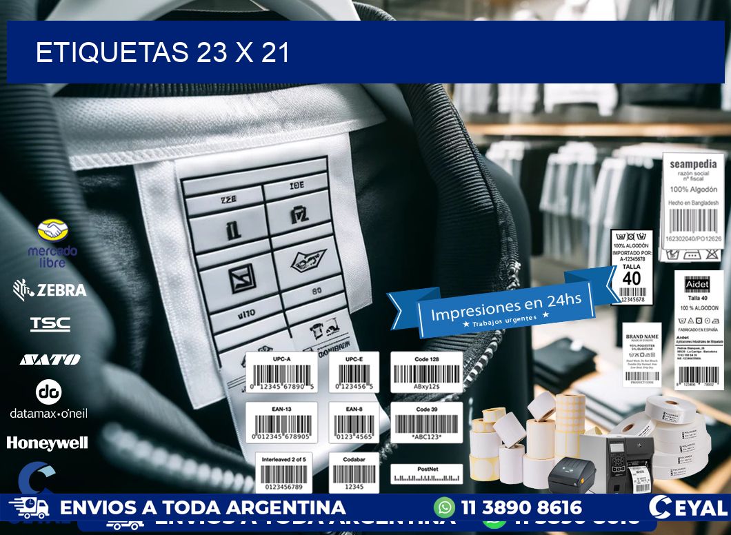 ETIQUETAS 23 x 21