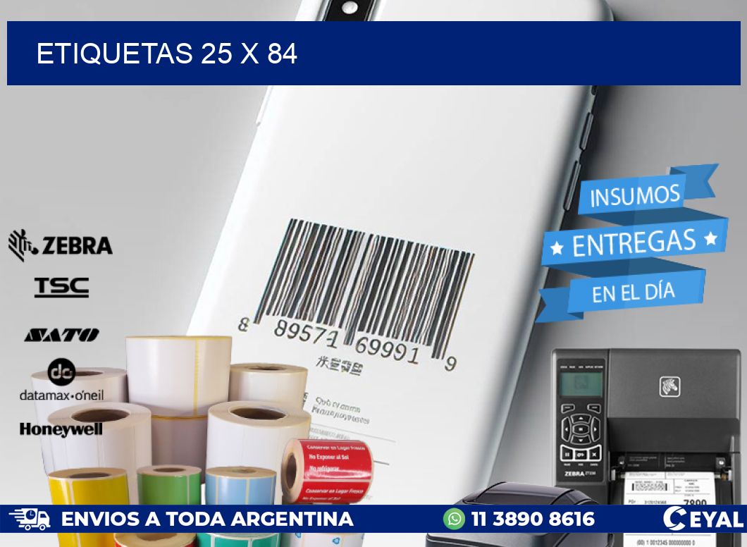 ETIQUETAS 25 x 84