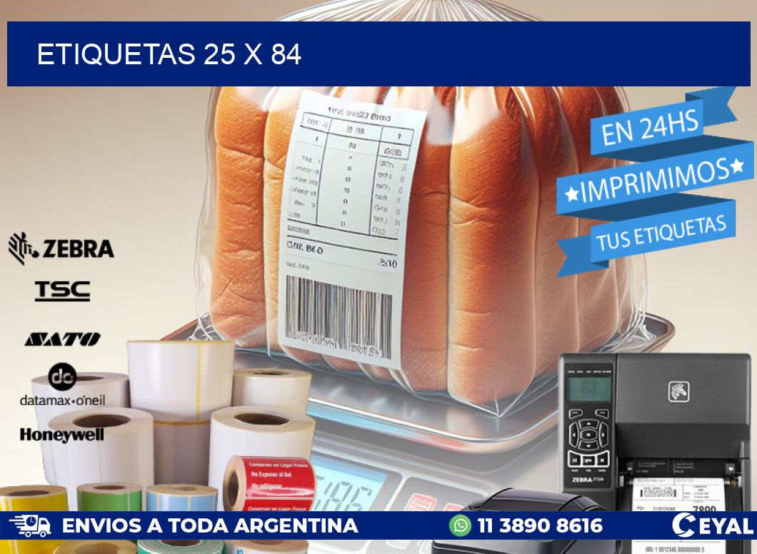 ETIQUETAS 25 x 84