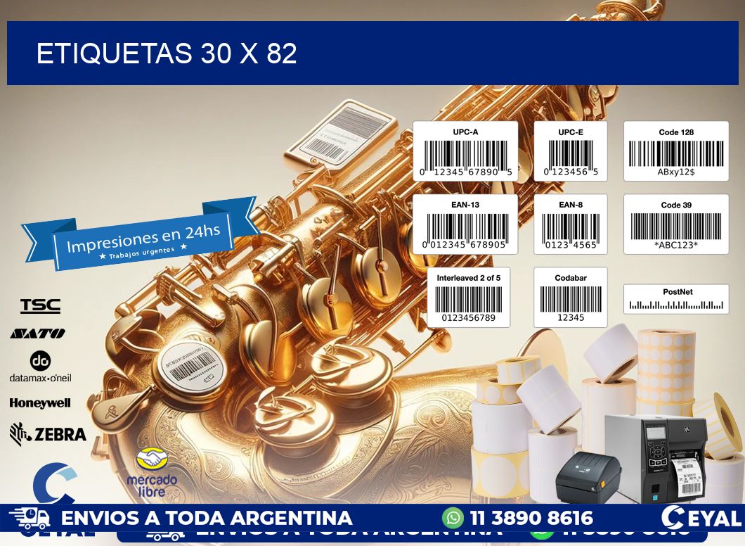 ETIQUETAS 30 x 82
