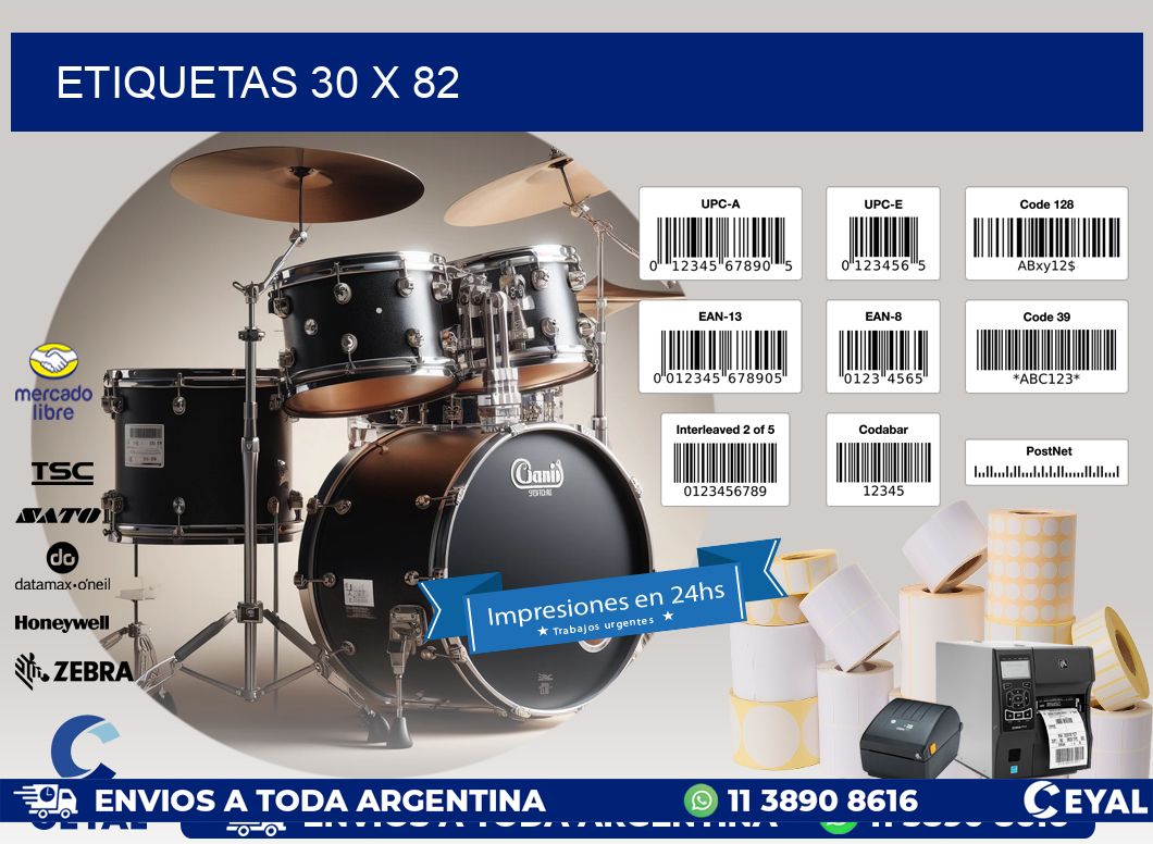 ETIQUETAS 30 x 82