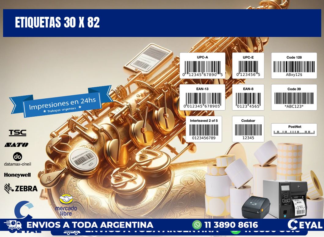 ETIQUETAS 30 x 82