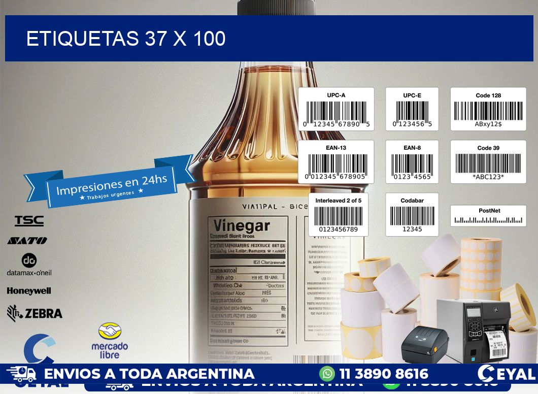 ETIQUETAS 37 x 100